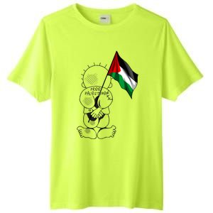 Palestine Hanzala Holding Palestinian Flag Free Palestine Gift Tall Fusion ChromaSoft Performance T-Shirt