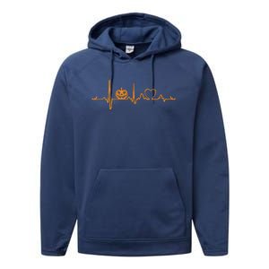 Pumpkin Heartbeat Halloween Performance Fleece Hoodie