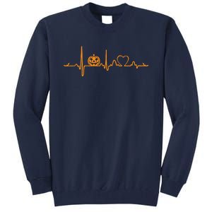 Pumpkin Heartbeat Halloween Tall Sweatshirt