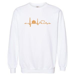 Pumpkin Heartbeat Halloween Garment-Dyed Sweatshirt