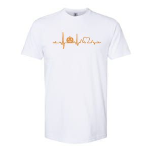 Pumpkin Heartbeat Halloween Softstyle CVC T-Shirt