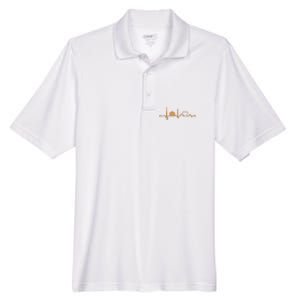 Pumpkin Heartbeat Halloween Men's Origin Performance Pique Polo