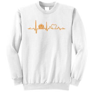 Pumpkin Heartbeat Halloween Sweatshirt