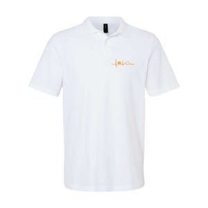 Pumpkin Heartbeat Halloween Softstyle Adult Sport Polo