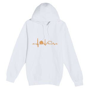 Pumpkin Heartbeat Halloween Premium Pullover Hoodie