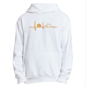 Pumpkin Heartbeat Halloween Urban Pullover Hoodie