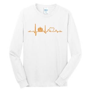 Pumpkin Heartbeat Halloween Tall Long Sleeve T-Shirt