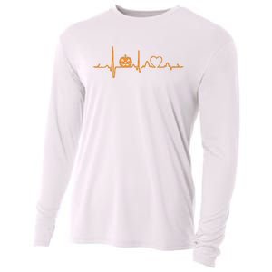 Pumpkin Heartbeat Halloween Cooling Performance Long Sleeve Crew