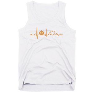 Pumpkin Heartbeat Halloween Tank Top