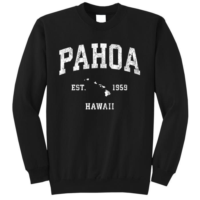 Pahoa Hawaii Hi Vintage Athletic Established Sweatshirt