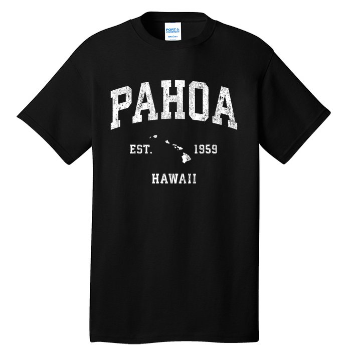 Pahoa Hawaii Hi Vintage Athletic Established Tall T-Shirt