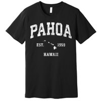 Pahoa Hawaii Hi Vintage Athletic Established Premium T-Shirt