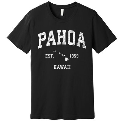 Pahoa Hawaii Hi Vintage Athletic Established Premium T-Shirt