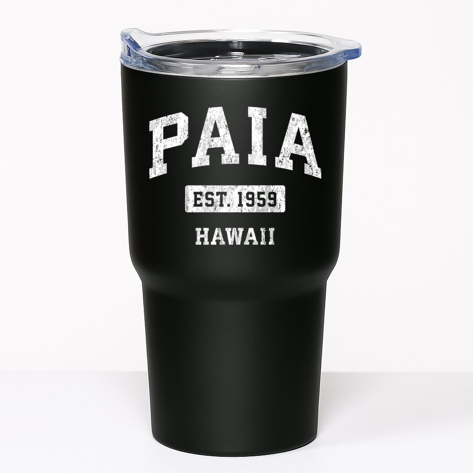Paia Hawaii Hi Vintage Sports Established Tumbler