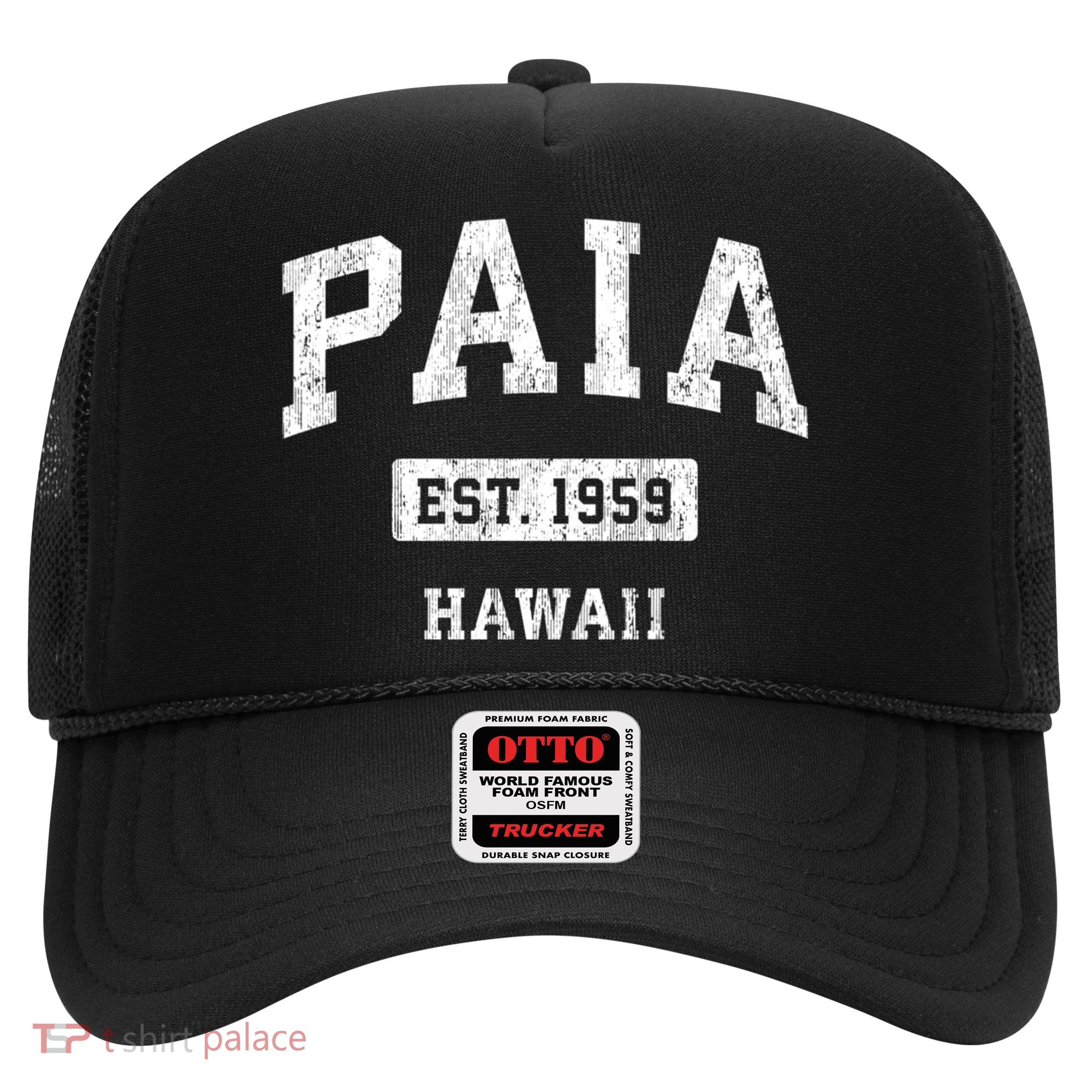 Paia Hawaii Hi Vintage Sports Established Trucker Hat
