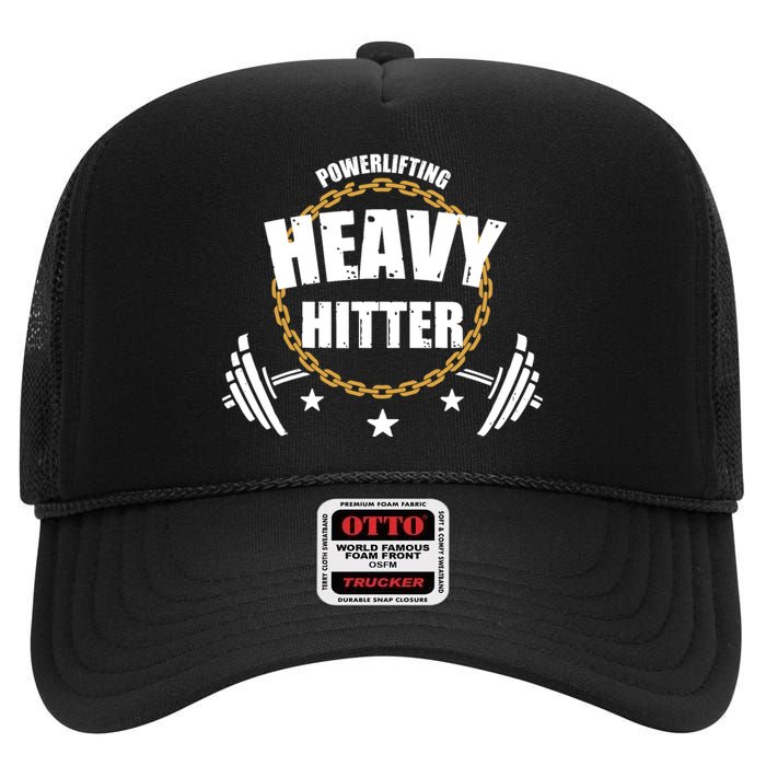 Powerlifting Heavy Hitter Vintage Gym Powerlifter High Crown Mesh Back Trucker Hat