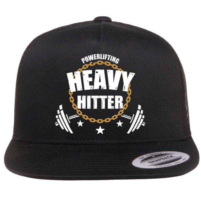 Powerlifting Heavy Hitter Vintage Gym Powerlifter Flat Bill Trucker Hat