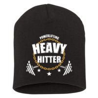 Powerlifting Heavy Hitter Vintage Gym Powerlifter Short Acrylic Beanie