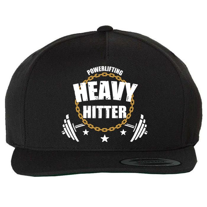 Powerlifting Heavy Hitter Vintage Gym Powerlifter Wool Snapback Cap