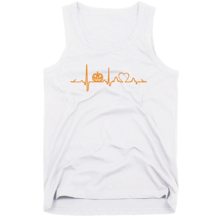 Pumpkin Heartbeat Halloween Tank Top