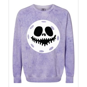 Pickleball Halloween Horror Scary Skull Colorblast Crewneck Sweatshirt