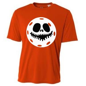 Pickleball Halloween Horror Scary Skull Cooling Performance Crew T-Shirt