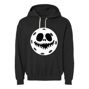 Pickleball Halloween Horror Scary Skull Garment-Dyed Fleece Hoodie