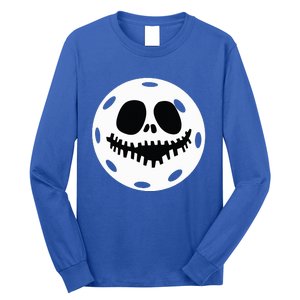 Pickleball Halloween Horror Scary Skull Long Sleeve Shirt