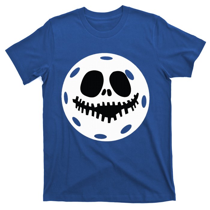 Pickleball Halloween Horror Scary Skull T-Shirt