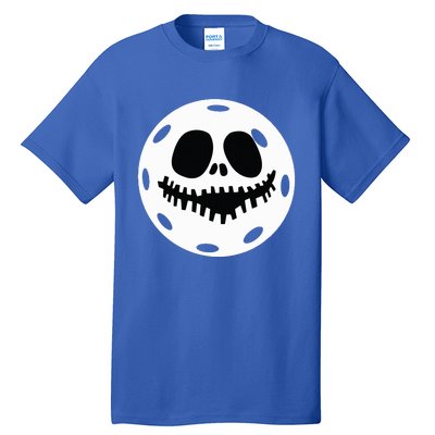 Pickleball Halloween Horror Scary Skull Tall T-Shirt