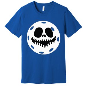 Pickleball Halloween Horror Scary Skull Premium T-Shirt