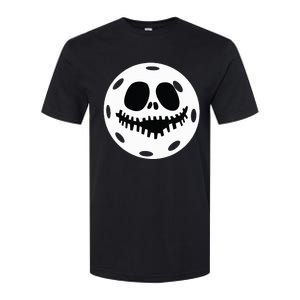 Pickleball Halloween Horror Scary Skull Softstyle CVC T-Shirt