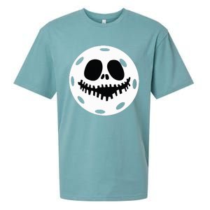 Pickleball Halloween Horror Scary Skull Sueded Cloud Jersey T-Shirt