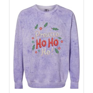 Prosecco Ho Ho Ho! Funny Wine Lovers Cool Gift Colorblast Crewneck Sweatshirt