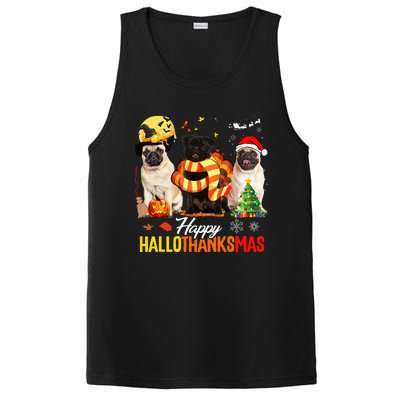 Pug Happy Hallothanksmas Festive Holiday Dog Costume PosiCharge Competitor Tank