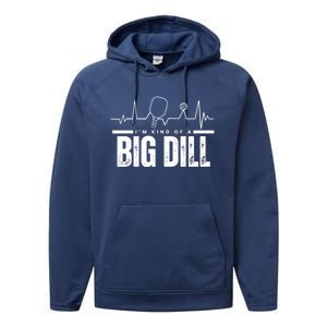 Pickleball Heartbeat IM Kind Of A Big Dill Paddleball Gift Performance Fleece Hoodie