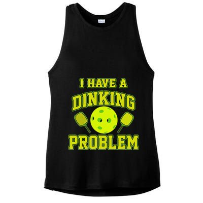 Pickleball Humor I Have A Dinking Problem Funny Ladies PosiCharge Tri-Blend Wicking Tank