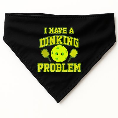 Pickleball Humor I Have A Dinking Problem Funny USA-Made Doggie Bandana