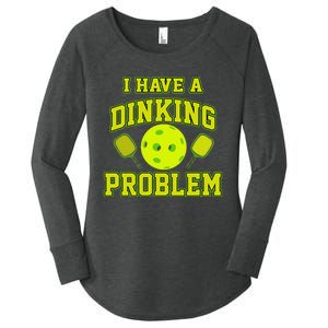 Pickleball Humor I Have A Dinking Problem Funny Women's Perfect Tri Tunic Long Sleeve Shirt