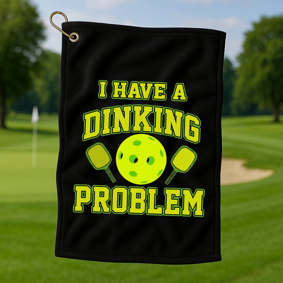 Pickleball Humor I Have A Dinking Problem Funny Golf Towel