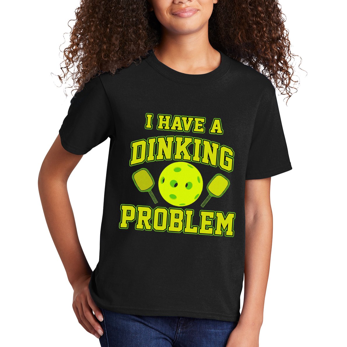 Pickleball Humor I Have A Dinking Problem Funny Kids T-Shirt
