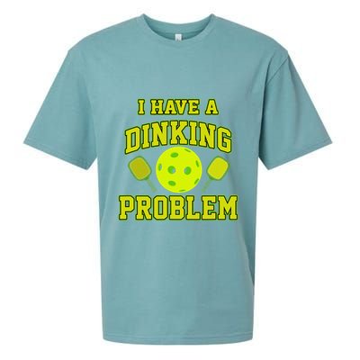 Pickleball Humor I Have A Dinking Problem Funny Sueded Cloud Jersey T-Shirt
