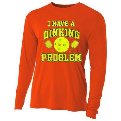 Pickleball Humor I Have A Dinking Problem Funny Cooling Performance Long Sleeve Crew