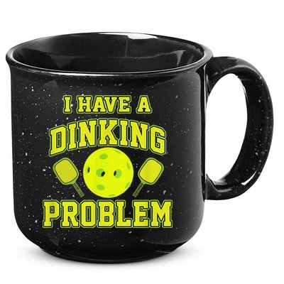 Pickleball Humor I Have A Dinking Problem Funny 15oz Campfire Ceramic Mug