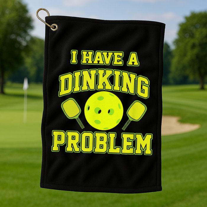 Pickleball Humor I Have A Dinking Problem Funny Golf Towel