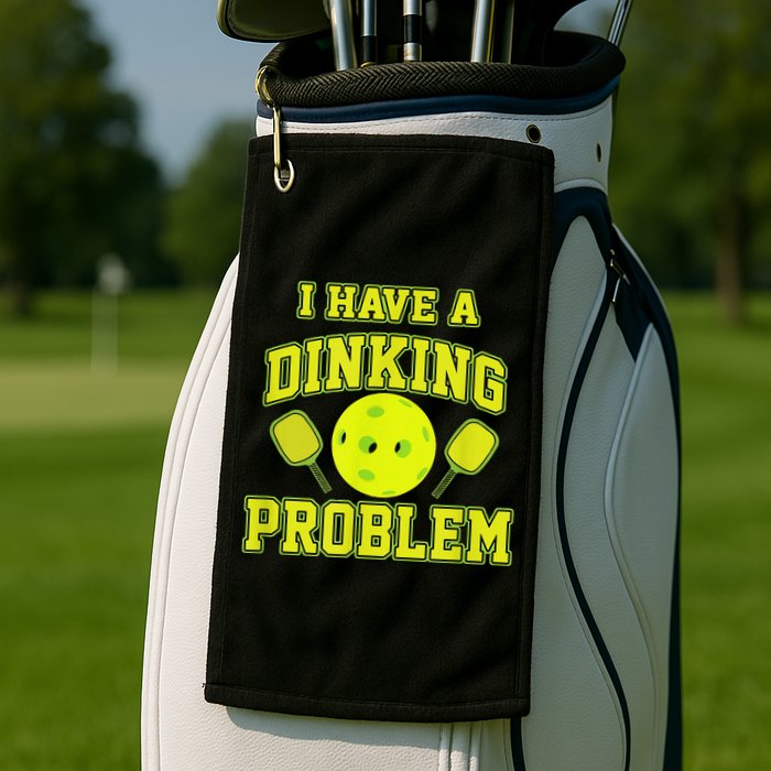 Pickleball Humor I Have A Dinking Problem Funny Golf Towel