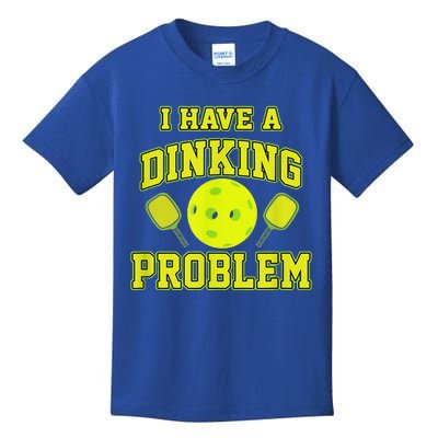 Pickleball Humor I Have A Dinking Problem Funny Kids T-Shirt