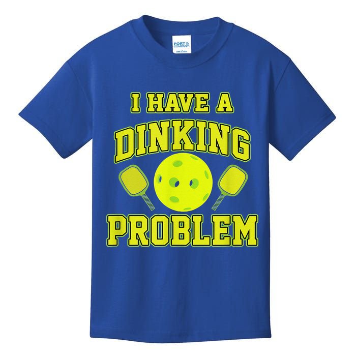 Pickleball Humor I Have A Dinking Problem Funny Kids T-Shirt