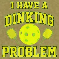 Pickleball Humor I Have A Dinking Problem Funny Garment-Dyed Women's Muscle Tee