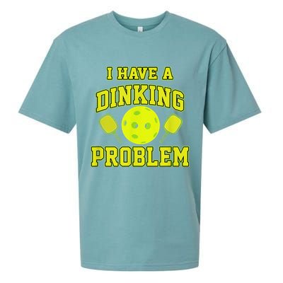 Pickleball Humor I Have A Dinking Problem Funny Sueded Cloud Jersey T-Shirt